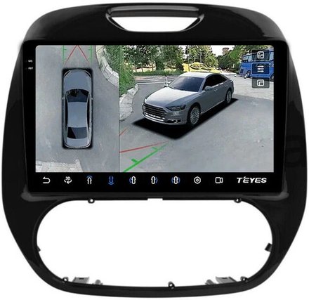 Магнитола для Renault Kaptur 2016+ - Teyes CC3-2K-360 на Android 10, 2K QLED, 6Гб+128Гб, CarPlay, 4G SIM-слот, 4 камеры в комплекте