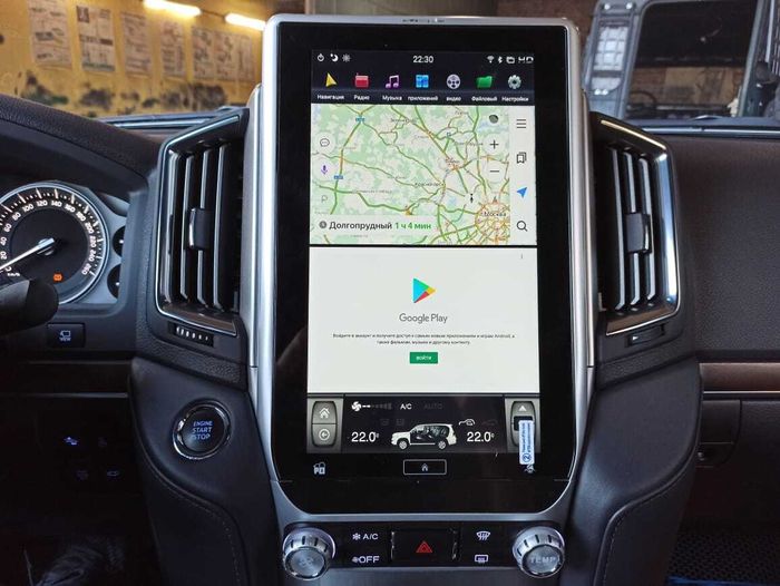 Магнитола для Toyota Land Cruiser 200 2015-2021 (с JBL и 360) - Kuberg ZF-1807H-GE "Тесла-Стиль" монитор 13.6" на Android 13, Быстрая, Carplay, 4G SIM-слот