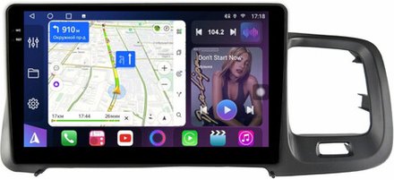 Магнитола для Volvo S60 2 Y20 2010-2018 - FarCar BM9-9682 монитор 9.5" QLED на Android 14, TS10, 4+32Гб, CarPlay, 4G SIM-слот