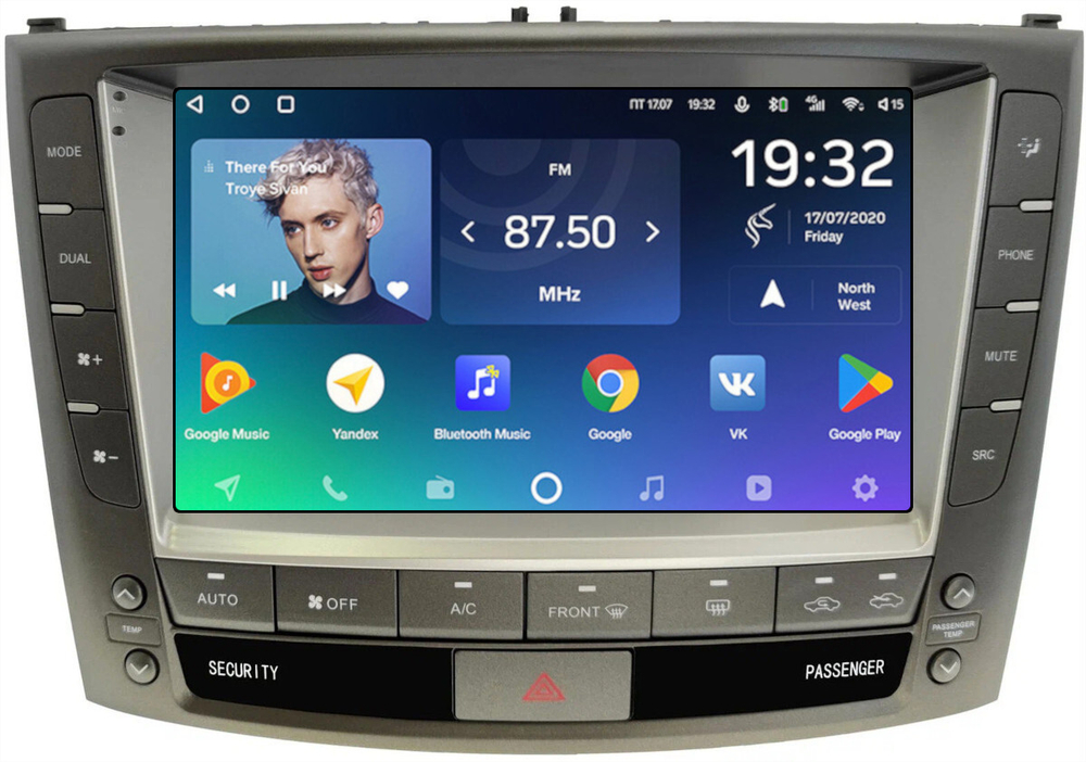 Магнитола для Lexus IS250 XE20 2008-2013 (ШГУ цветной) - Teyes CC2 PLUS монитор 9" QLED на Android 10, ТОП процессор, 4Гб+64Гб, 4G SIM-слот