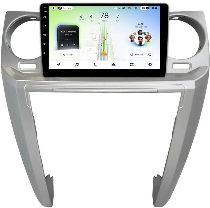 Магнитола для Land Rover Discovery 3 2005-2009 (прямые углы) - Teyes CC4L монитор 9" IPS на Android 14, Быстрая, Snapdragon 662, CarPlay, 4G SIM-слот