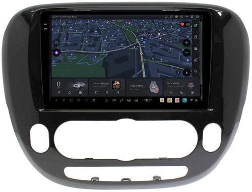 Магнитола для KIA Soul 2 2014-2019 (кондиционер, рамка глянцевая) - Kuberg SF-9740-B QLed+2K, Android 13, UIS7870 (DUDU7), CarPlay, SIM-слот