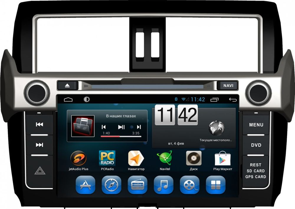 Магнитола для Toyota Land Cruiser Prado 150 2014-2017 - Kuberg KR-9000-S10 Android 10, ТОП Процессор, 4ГБ-64ГБ, SIM-слот
