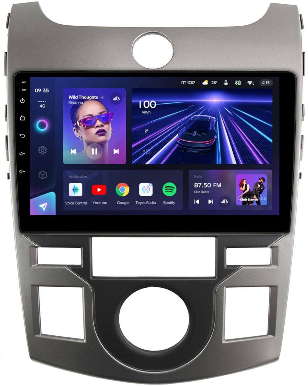 Магнитола для KIA Cerato 2 Koup 2008-2013 (купе) - Teyes CC3L монитор 9" IPS на Android 10, 8-ядер, CarPlay, 4G SIM-слот