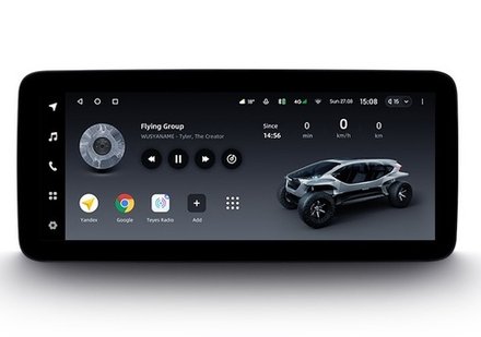 Магнитола для Toyota RAV4 5 2023+ (рынок Китай, ШГУ 10") - Teyes LUX ONE ROUND монитор 12.3" на Android 10, ТОП процессор, CarPlay, 4G SIM-слот