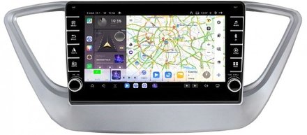 Магнитола для Hyundai Solaris 2 2017-2022, Solaris HS 2024+ - Kuberg OL-9710 (кнопки и крутилки) Android 13, TS20, 6+128Гб, CarPlay, 4G SIM-слот