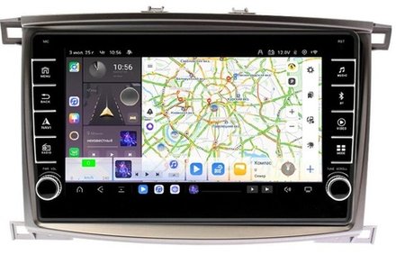 Магнитола для Toyota Land Cruiser 100, Lexus LX470 2002-2007 (экран климата снизу) - Kuberg OL-1698 (кнопки и крутилки) Android 13, TS20, 6+128Гб, CarPlay, 4G SIM-слот