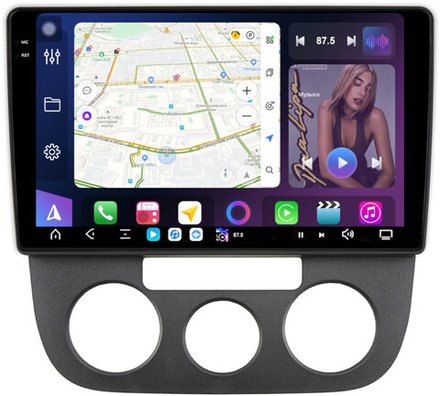 Магнитола для Volkswagen Jetta 5 2005-2010 (кондиционер) - FarCar GX3226M монитор 10.36" 2K QLED на Android 14, TS20, 6+128Гб, CarPlay, 4G SIM-слот