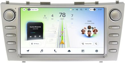 Магнитола для Toyota Camry 40 2006-2011 (рамка с крутилками) - Teyes CC4L монитор 9" IPS на Android 14, Snapdragon 662, CarPlay, 4G SIM-слот