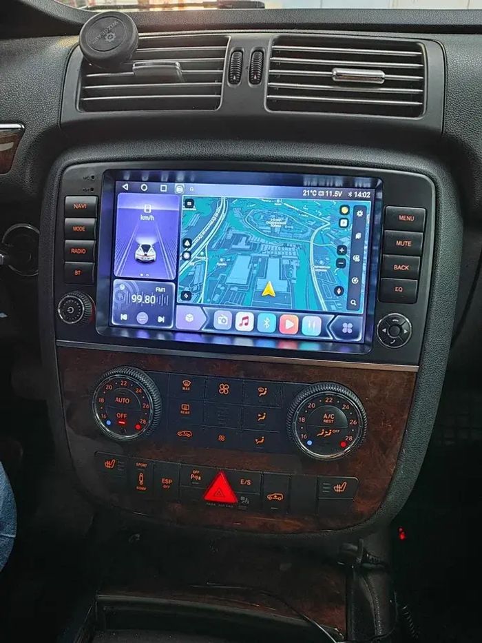 Магнитола для Mercedes-Benz R (W251) 2005-2015 (рамка с крутилками) - Kuberg EW-M906 QLed+2K, Android 13, Быстрейшая, CarPlay, 4G SIM-слот