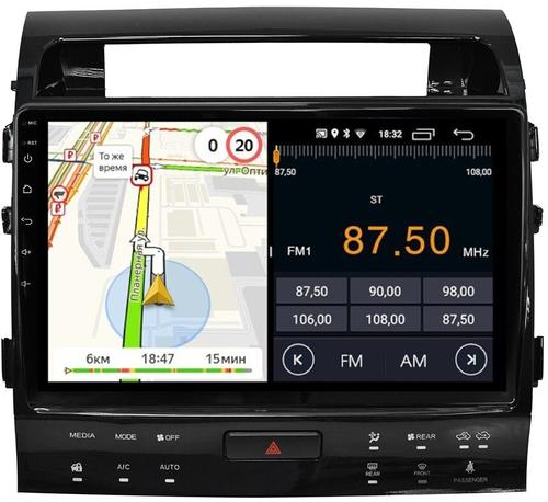 Магнитола для Toyota Land Cruiser 200 2007-2015 (климат на ШГУ) - Parafar PF381-HighFHD на Android 13, 8-ядер, 2Гб+32Гб, CarPlay, 4G SIM-слот