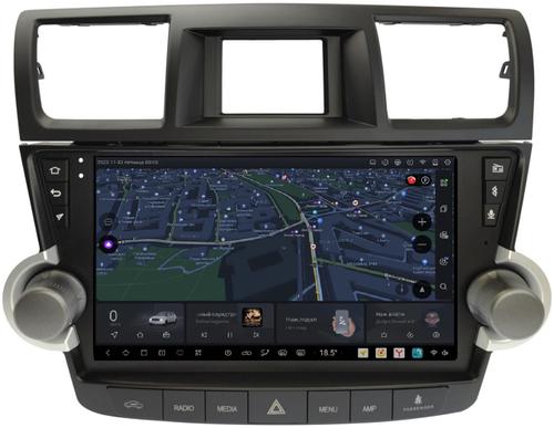 Магнитола для Toyota Highlander 2 2007-2013 XU40 - Kuberg SF-1431-2 (рамка кнопки + крутилки) QLed+2K, Android 13, UIS7870 (DUDU7), CarPlay, SIM-слот