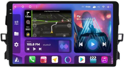 Магнитола для Toyota Auris E150 2006-2012 - FarCar BM3024M-2K монитор 9.5" 2K QLED на Android 14, TS10, 4+32Гб, CarPlay, 4G SIM-слот