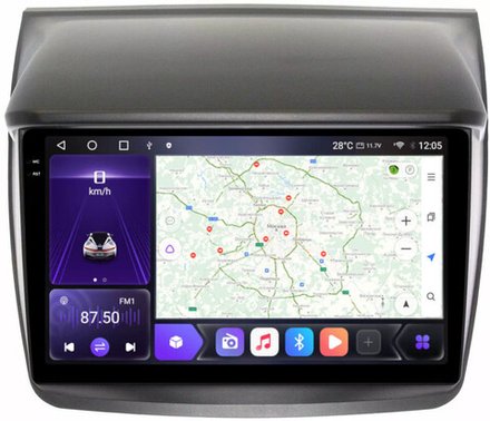 Магнитола для Mitsubishi L200, Pajero Sport 2006-2016 - Kuberg OL-9635 QLed+2K, Android 12, TS10,  CarPlay, 4G SIM-слот