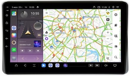 Магнитола для Volkswagen T5, T6, Tiguan, Passat, Polo, Jetta, Amarok, Golf и др., Skoda Fabia, Rapid - Kuberg SF-1075 QLed, Android 13, TS20, CarPlay, SIM-слот