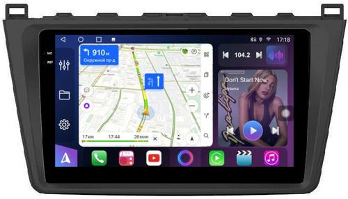Магнитола для Mazda 6 GH 2007-2012 - FarCar 012M монитор 9.5" QLED на Android 14, TS18, CarPlay, 4G SIM-слот