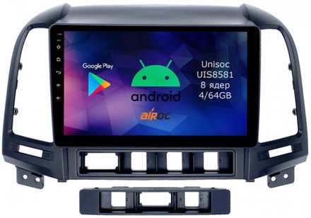 Магнитола для Hyundai Santa Fe 2006-2012 - Airok RM-2008 Android 12, 8-ядер, 4/64Гб, SIM-слот