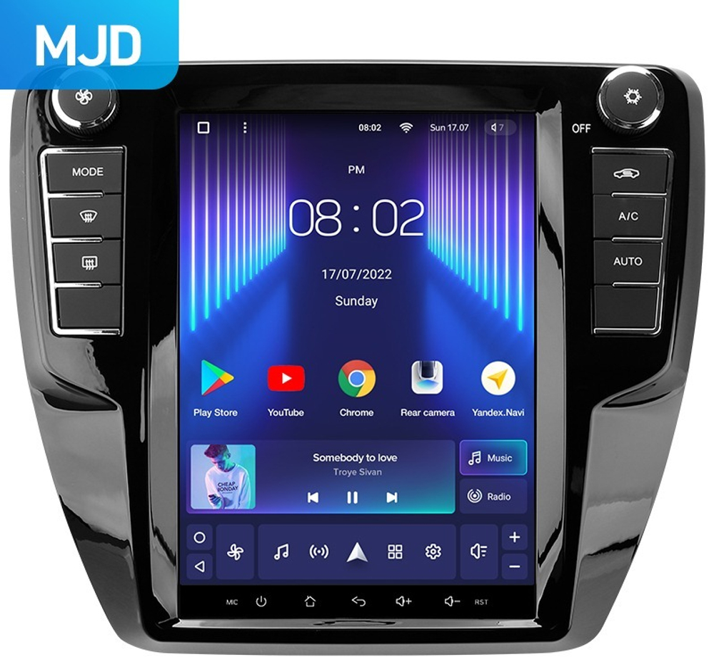 Магнитола для Volkswagen Jetta 6 2011-2018 (кондиционер) - Teyes TPRO 2 монитор 9.7" QLED в стиле "Тесла" на Android 10, TS10, 4G SIM-слот