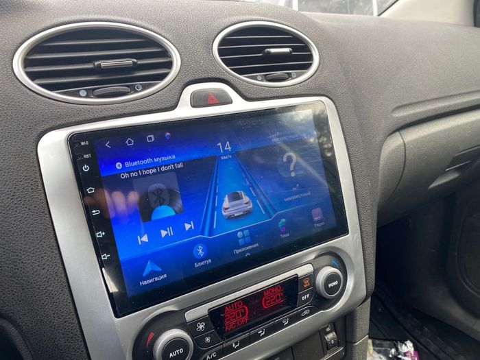 Магнитола для Ford Focus 2 2004-2011 (климат) - Kuberg QLed, Android 13, Быстрейшая, CarPlay, SIM-слот