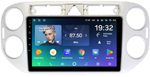 Магнитола для Volkswagen Tiguan 1 2007-2016, Golf Plus (рамка 9 серебро, любая кнопка) - Teyes CC2 PLUS Android 10, ТОП процессор, 4-64, SIM-слот
