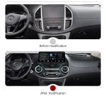 Магнитола для Mercedes-Benz Vito 2014-2023 - Redpower 85668XLB монитор 12.3" QLED в стиле BMW, Android 14, CarPlay, 4G SIM-слот