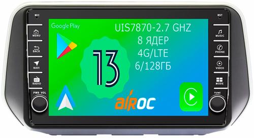 Магнитола для Hyundai Santa Fe 2018-2020 - Airoc AB-2029 (кнопки и крутилки), Android 13, TS20, 6/128Гб, SIM-слот, CarPlay