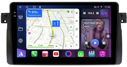Магнитола для BMW 3 E46 1998-2006 - FarCar 708M монитор 9.5" QLED на Android 14, TS18, CarPlay, 4G SIM-слот