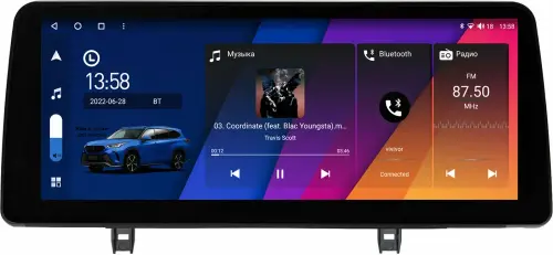 Магнитола для Mazda 3 BP 2019-2023 (левый руль) - Canbox H-Line 0024 монитор 12.3" QLED в стиле BMW на Android 10, ТОП-процессор, CarPlay, 4G SIM-слот