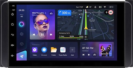 Магнитола для Toyota 200х100мм - Teyes CC3 дисплей 7" QLED на Android 10, ТОП процессор, CarPlay, 4G SIM-слот