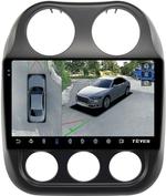 Магнитола для Jeep Compass 2011-2015 - Teyes CC3-2K-360 на Android 10, Быстрая, 2K QLED, CarPlay, 4G SIM-слот, 4 камеры в комплекте