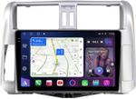 Магнитола для Toyota Land Cruiser Prado 150 2009-2013 (рамка серебро) - FarCar BM065M-2K монитор 9.5" 2K QLED на Android 14, Быстрая, CarPlay, 4G SIM-слот