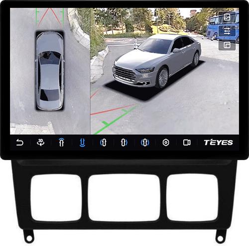 Магнитола для Mercedes-Benz S W220 1998-2005 (без штатного усилителя, рамка черная) - Teyes CC3-2K-360 монитор 13" 2K QLED на Android 10, Быстрая, CarPlay, 4G SIM-слот, 4 камеры в комплекте
