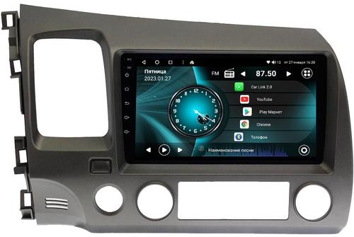 Магнитола для Honda Civic 2005-2012 (левый руль, рамка 9)- Vaycar VA20-0044 на Android 13, 8-ядер, 4G SIM-слот