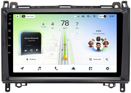 Магнитола для Mercedes Benz A, B, Vito, Viano W639/W447, Sprinter W906, VW Crafter - Teyes CC4L монитор 9" IPS на Android 14, Snapdragon 662, CarPlay, 4G SIM-слот