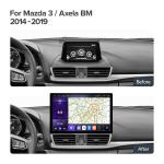 Магнитола для Mazda3 2013-2019, Axela BM - Kuberg MZD001/KP-13-464-S10 монитор 13" QLED+2K на Android 12, Быстрая, 4G SIM-слот, CarPlay