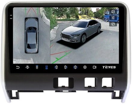 Магнитола для Nissan Serena C27 2016-2019 (рамка матовая) - Teyes CC3-2K-360 на Android 10, 2K QLED, 6Гб+128Гб, CarPlay, 4G SIM-слот, 4 камеры в комплекте