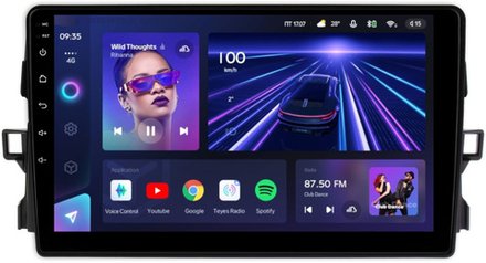 Магнитола для Toyota Auris E150 2006-2012 - Teyes CC3 Android 10, ТОП процессор, 4/32 Гб, CarPlay, SIM-слот