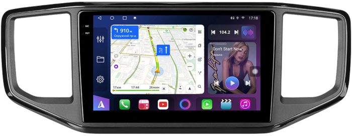 Магнитола для Volkswagen Amarok 1 2016-2020 - FarCar S500-TS20 монитор 9.5" 2K QLED на Android 14, Быстрейшая, CarPlay, 4G SIM-слот