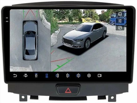 Магнитола для Infiniti EX25, EX37, QX50 2010-2017 - FarCar BX9-360-9693B монитор 9.5" 2K QLED на Android 13, 6Гб+128Гб, CarPlay, 4G SIM-слот, 4 камеры в комплекте