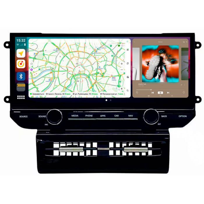 Магнитола для Porsche Macan 2014-2016 (CDR3.0/PCM3.0) - Kuberg KP-P1202 монитор 12.3" на Android 10, 6Гб+128Гб, CarPlay, 4G SIM-слот