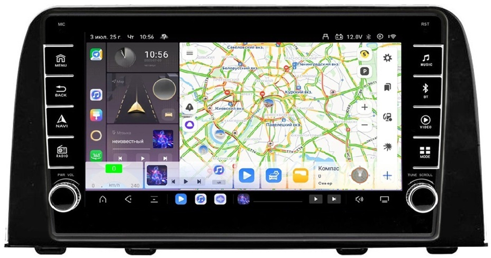 Магнитола для Honda CR-V 2017+ - Kuberg OL-9651 (кнопки и крутилки) Android 13, TS20, 6+128Гб, CarPlay, 4G SIM-слот