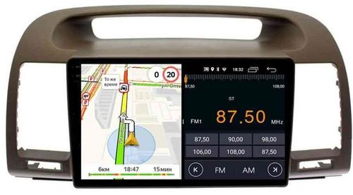 Магнитола для Toyota Camry 30 2001-2006 (рамка оливковая) - Parafar PF061RN2K на Android 13, QLED+2K, ТОП процессор, 4Гб+32Гб, CarPlay, 4G SIM-слот