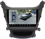 Магнитола для Hyundai Elantra 5 MD 2013-2015 (рестайлинг) - FarCar BX3083M-360 монитор 9.5" 2K QLED на Android 13, Быстрая, CarPlay, 4G SIM-слот, 4 камеры в комплекте