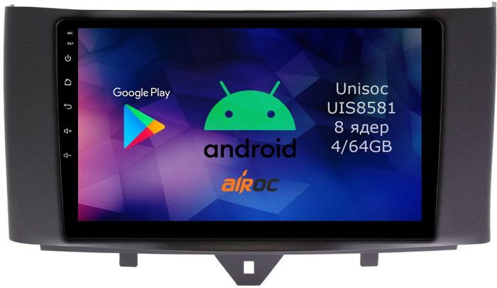Магнитола для Smart ForTwo/ForFour 2012-2015 - Airok RM-2508 Android 12, 8-ядер, 4/64Гб, SIM-слот