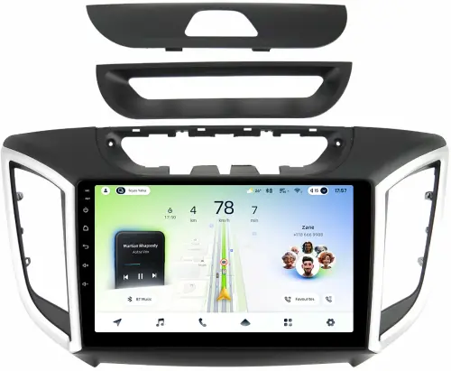 Магнитола для Hyundai Creta 1 2016-2021 - Teyes CC4L монитор 9" IPS на Android 14, Быстрая, Snapdragon 662, CarPlay, 4G SIM-слот