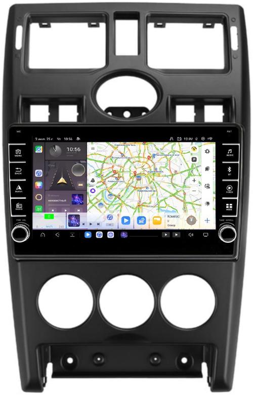 Магнитола для Lada Priora 2007-2013 (рамка черная) - Kuberg OL-9066-1 (кнопки и крутилки) Android 13, TS20, 6+128Гб, CarPlay, 4G SIM-слот