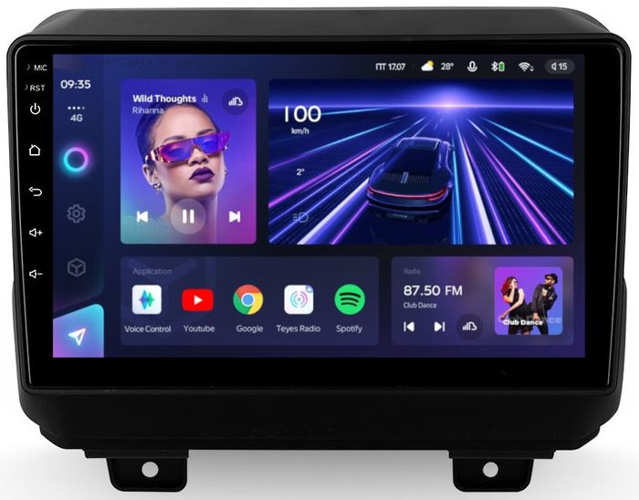 Магнитола для Jeep Wrangler 2018+ - Teyes CC3L на Android 10, 8-ядер, CarPlay, 4G SIM-слот