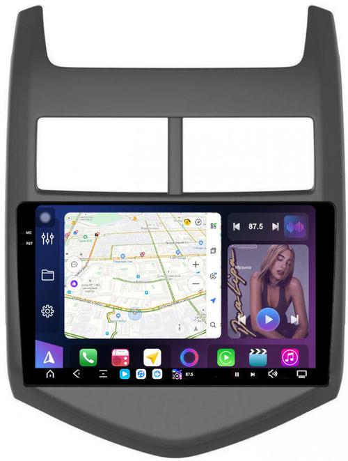Магнитола для Chevrolet Aveo 2 2012-2015 - FarCar XXL107M монитор 9.5" 2K QLED на Android 14, TS20, 8+256Гб, CarPlay, 4G SIM-слот