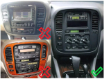 Магнитола для Toyota Land Cruiser 100 1998-2002 (три крутилки климата) - AK502R9-MTK-LTE Android 10, 8-ядер, 4-64Гб, SIM-слот