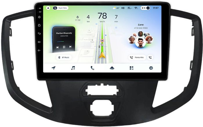 Магнитола для Ford Transit 7 2014-2023 - Teyes CC4L монитор 9" IPS на Android 14, Быстрая, Snapdragon 662, CarPlay, 4G SIM-слот